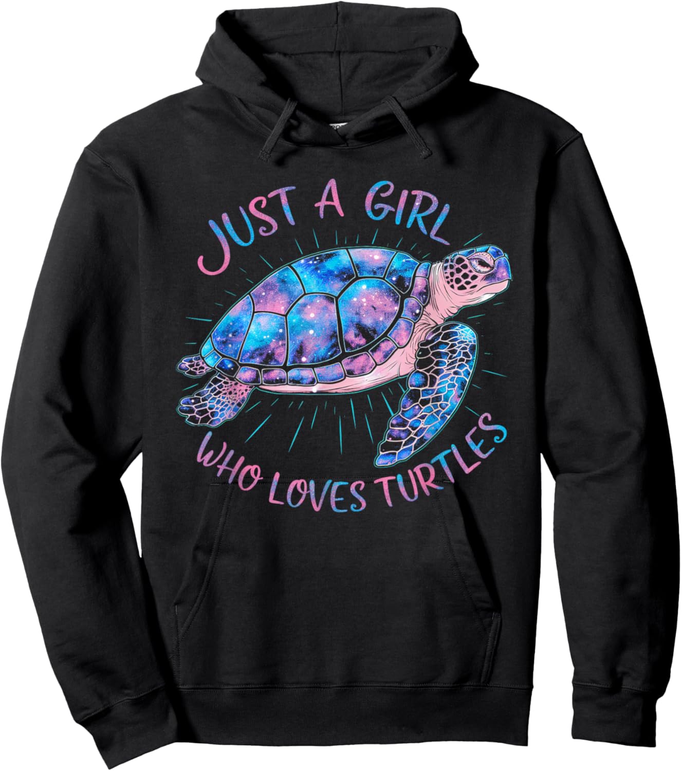 Just A Girl Who Loves Turtles Cute Turtle Lover Conservation Hoodie - Hoodie | Black