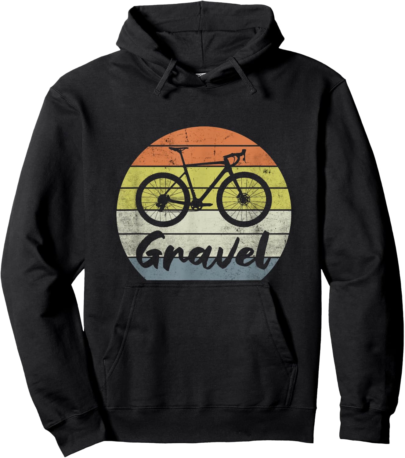 GRAVEL BIKE Cyclocross Biker Racing MTB Cycling Bike vintage Hoodie - Hoodie | Black