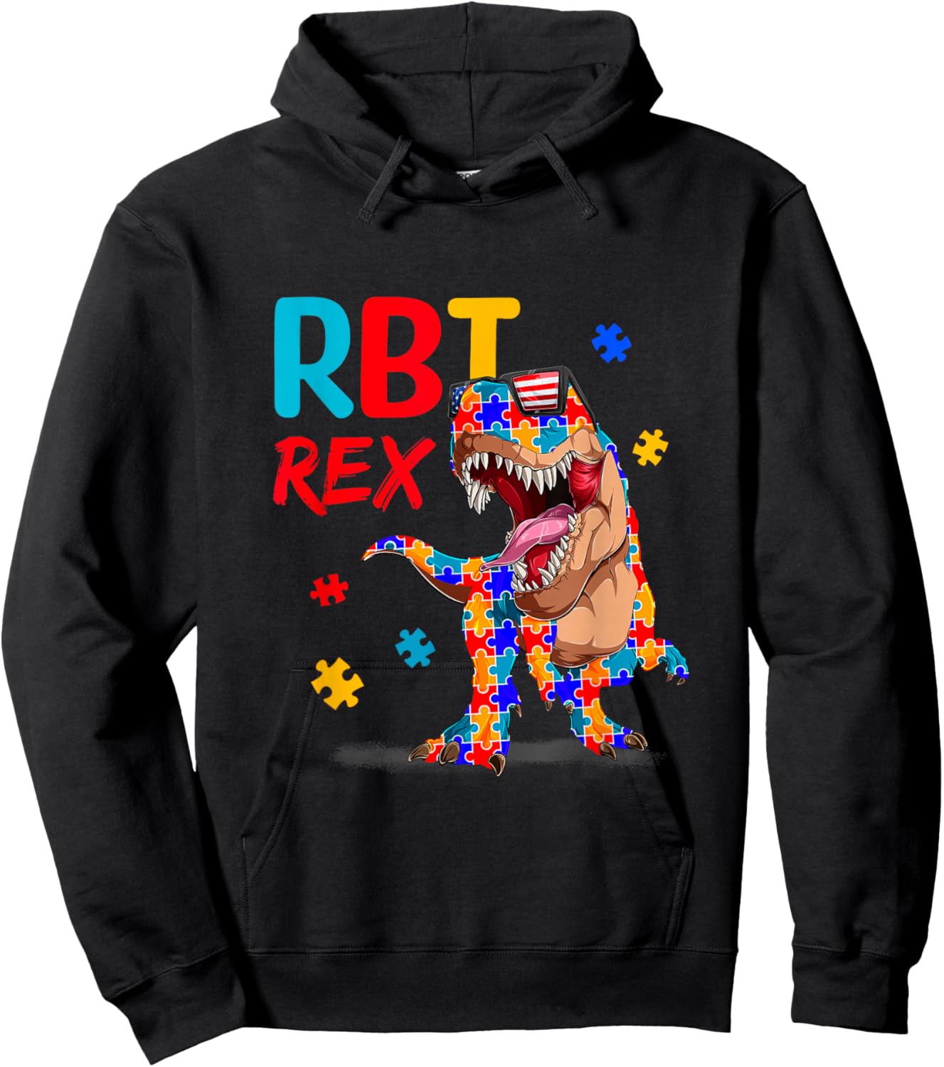 RBT Rex Registered Behavior Technician Therapist Autism Hoodie - Hoodie | Black
