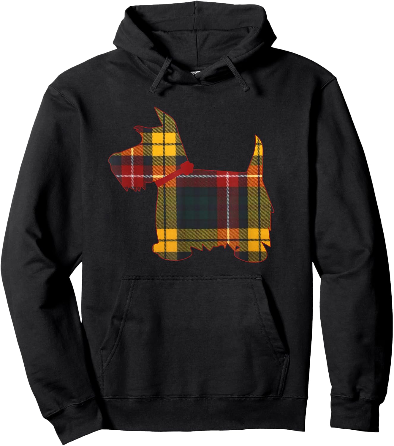 Buchanan Clan Scottie Dog Scottish Terrier Tartan Plaid Hoodie - Hoodie | Black
