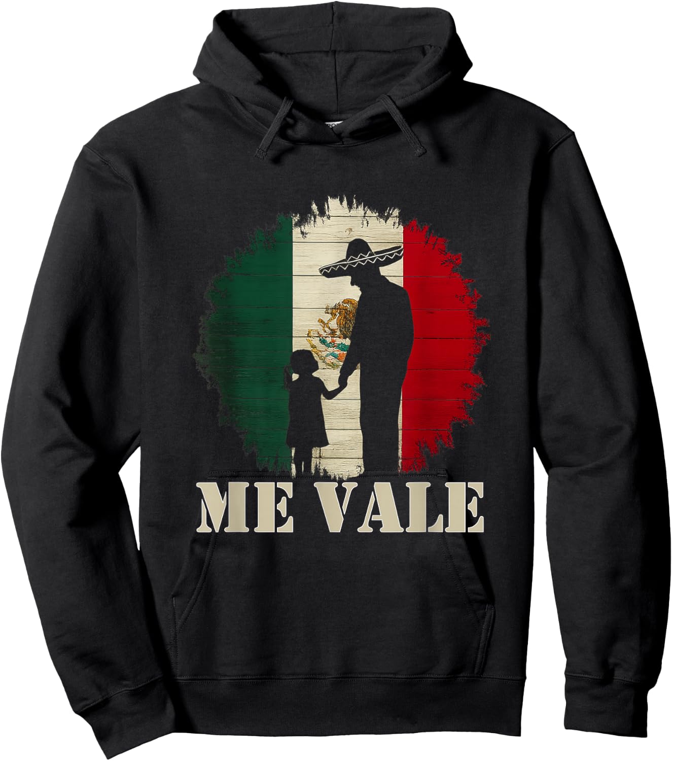 Me Vale Mexican Flag Latino Spanish Slang Hoodie - Hoodie | Black