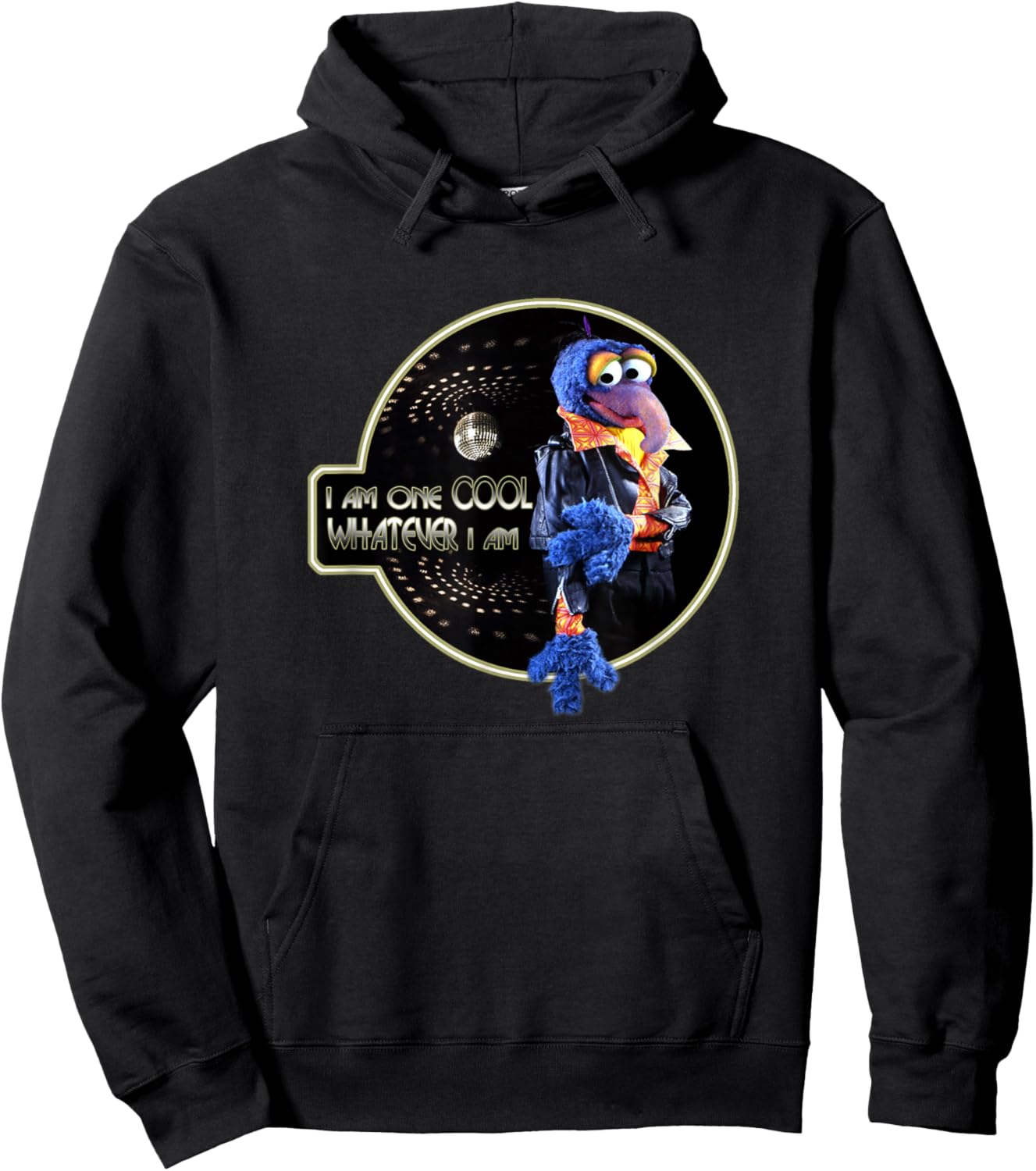 Disney The Muppets Gonzo I Am One Cool Whatever I Am Retro Hoodie - Hoodie | Black