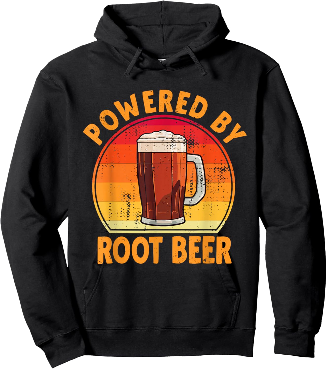 Powered By Root Beer Root Beer Lover Beer Drinker Hoodie - Hoodie | Black