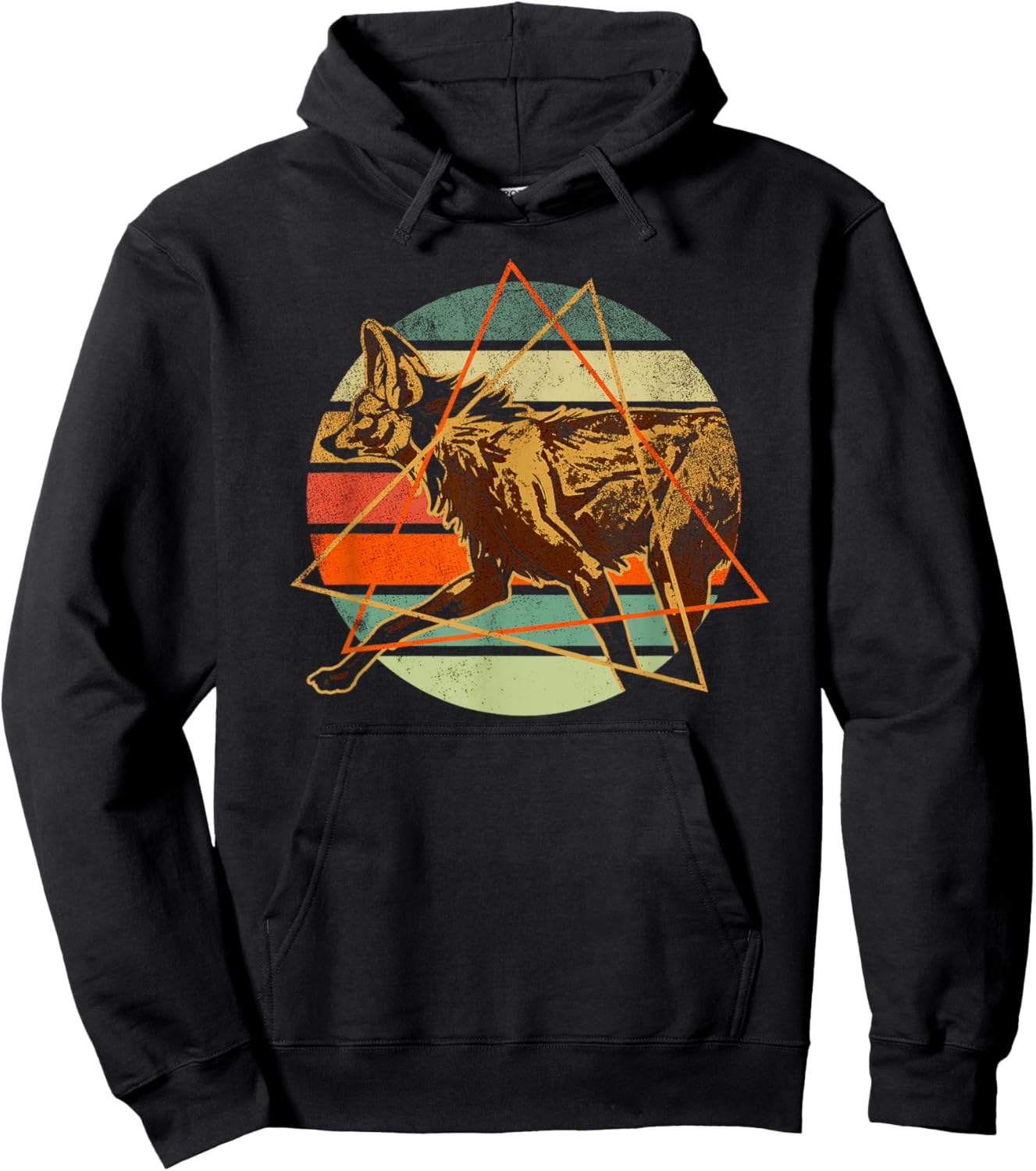 Maned Wolf South America Animal Colorful Hoodie - Hoodie | Black