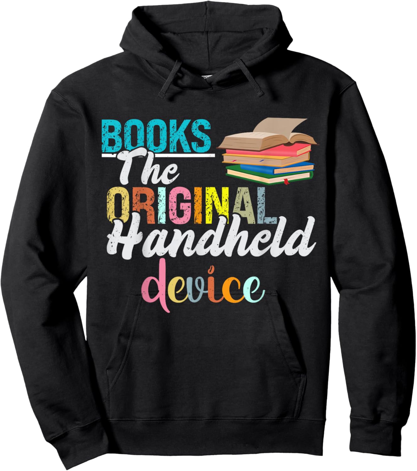 Books The Original Handheld Device Book Librarian Hoodie - Hoodie | Black