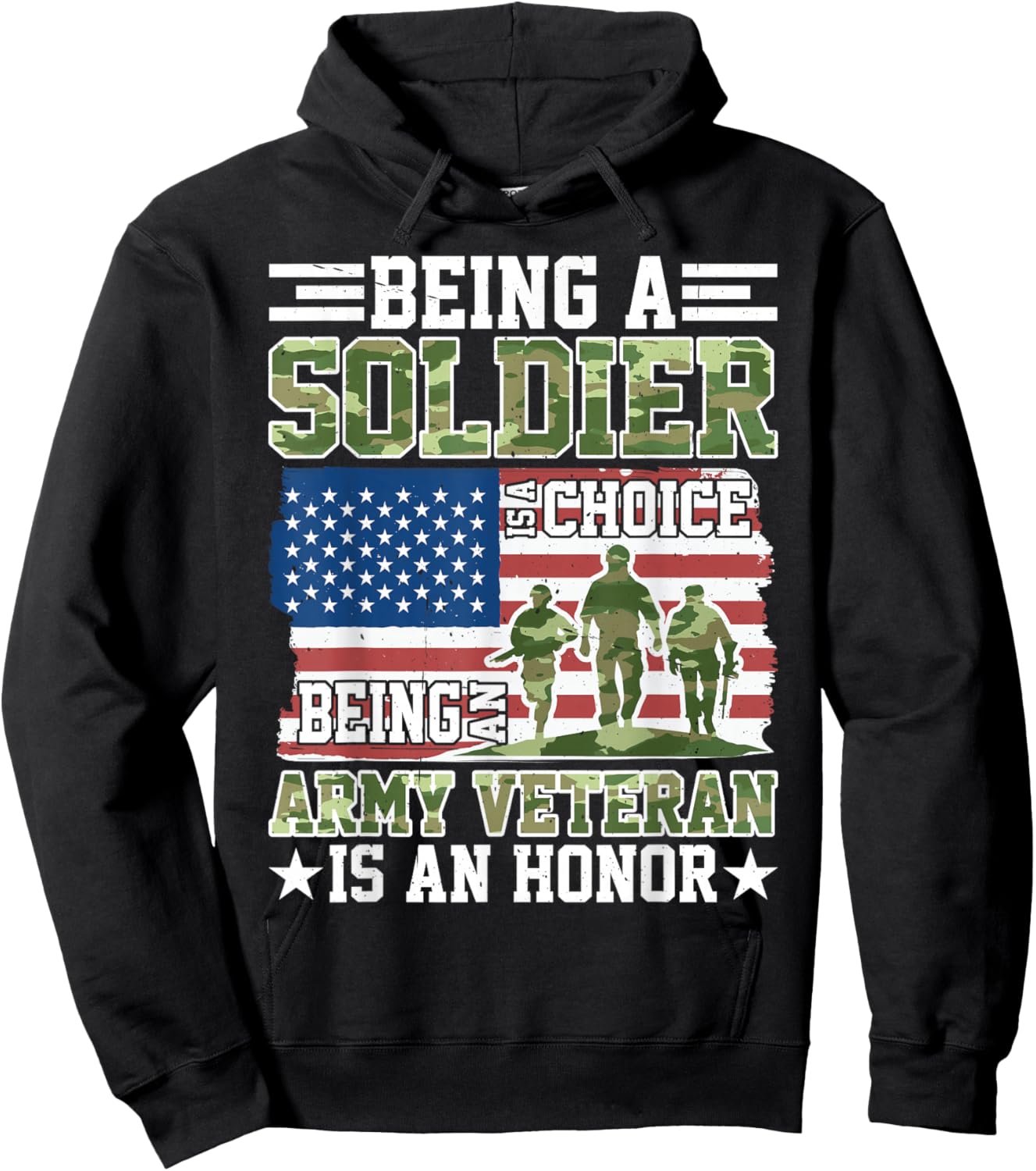 Being A Soldier Is A Choice Hoodie - Hoodie | Black