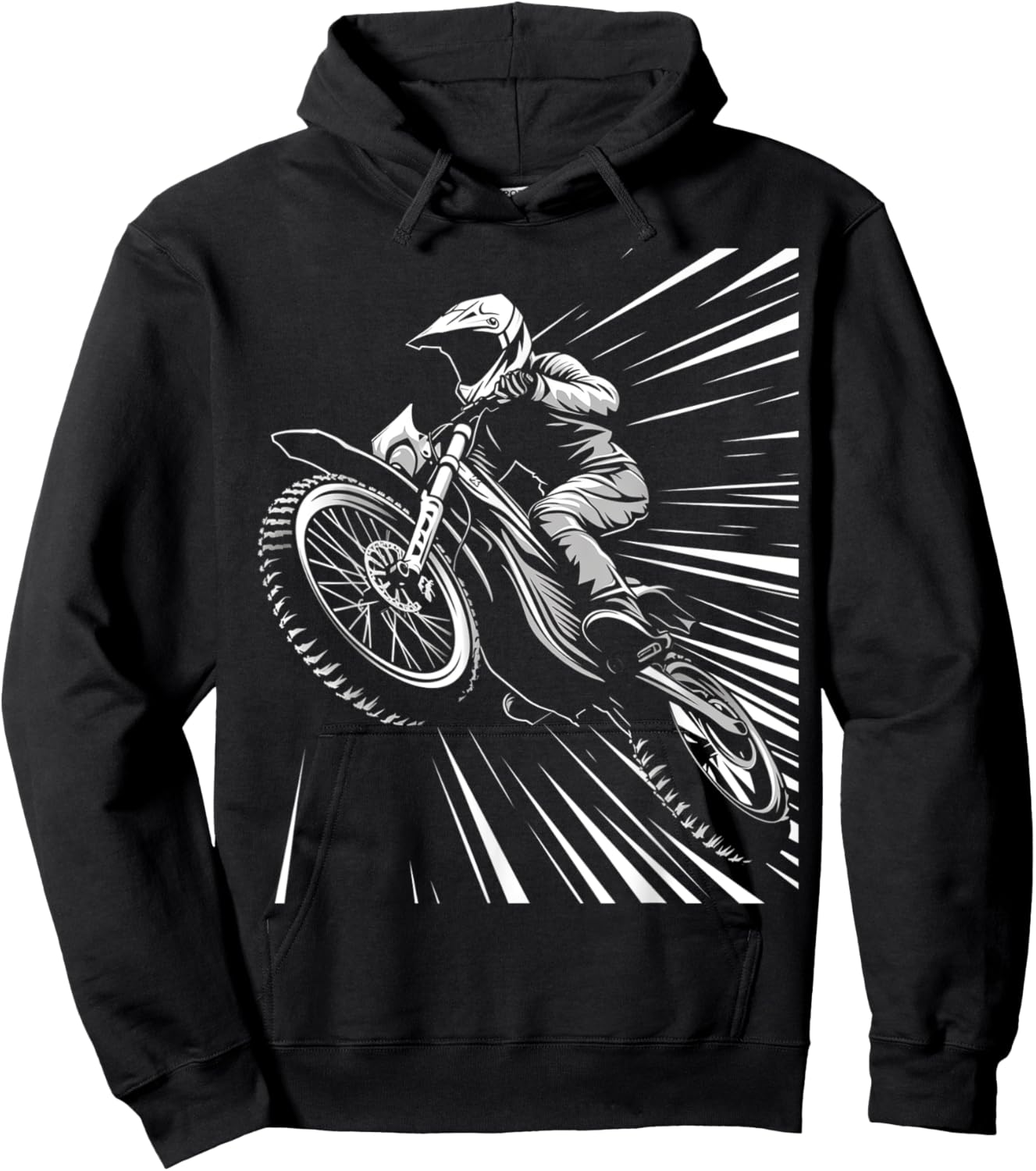 Funny Dirt Bike Lover Motocross Biker Fun Racing Love Riding Hoodie - Hoodie | Black