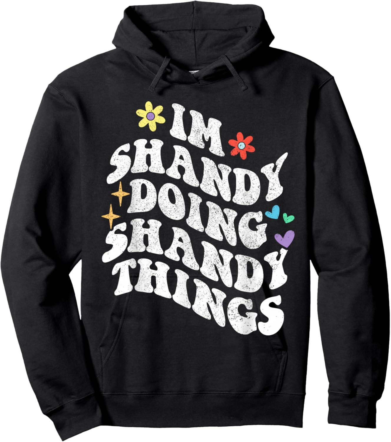 Retro Groovy Im Shandy Doing Shandy Things Funny Mother's Hoodie - Hoodie | Black