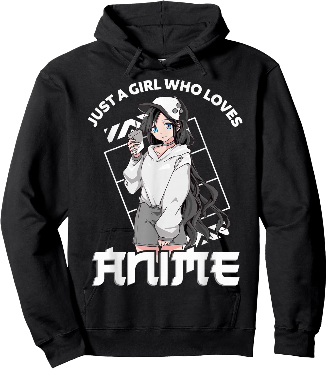 Anime Girl Just A Girl Who Loves Anime Girls Women Hoodie - Hoodie | Black