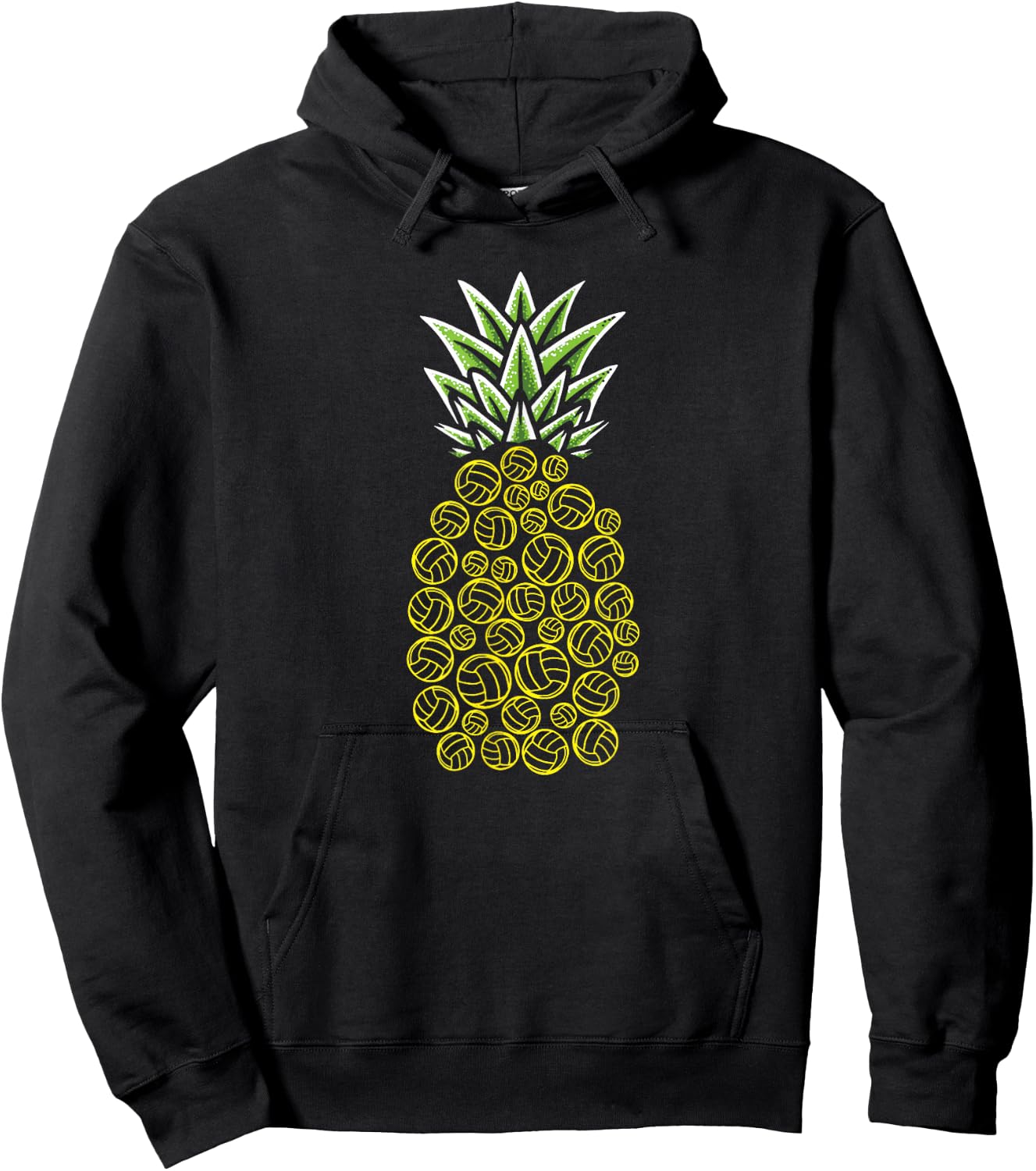 Pineapple Aloha Beaches Hawaii Beach Volleyball - Vball Hoodie - Hoodie | Black