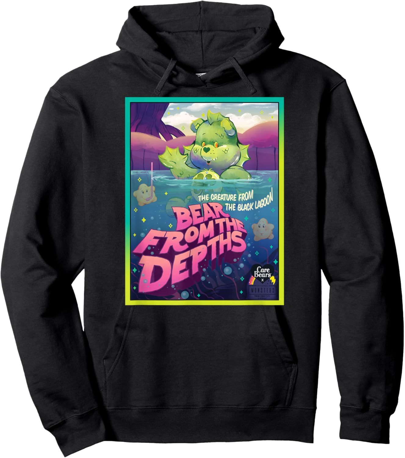 Care Bears x Universal Monsters Good Luck Bear Creature Hoodie - Hoodie | Black