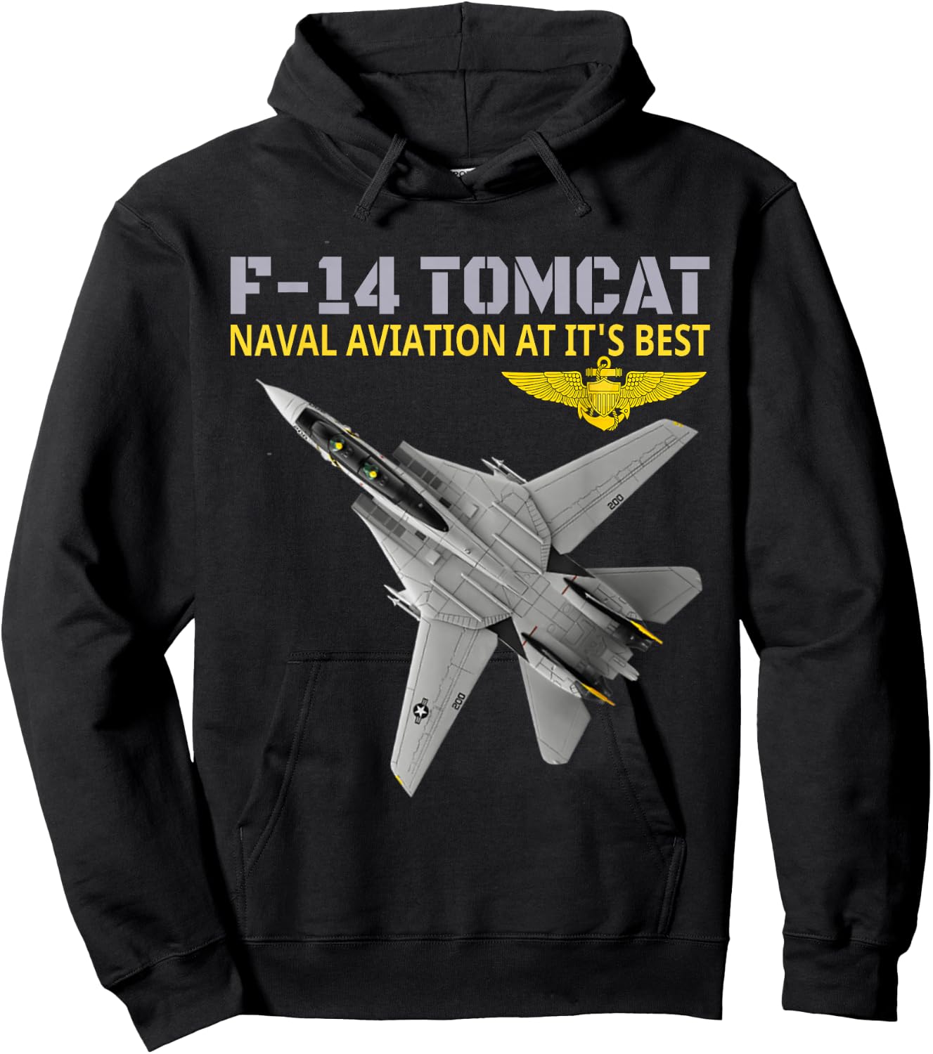The F-14 Tomcat in Action.Naval Aviation at its Best. Hoodie - Hoodie | Black