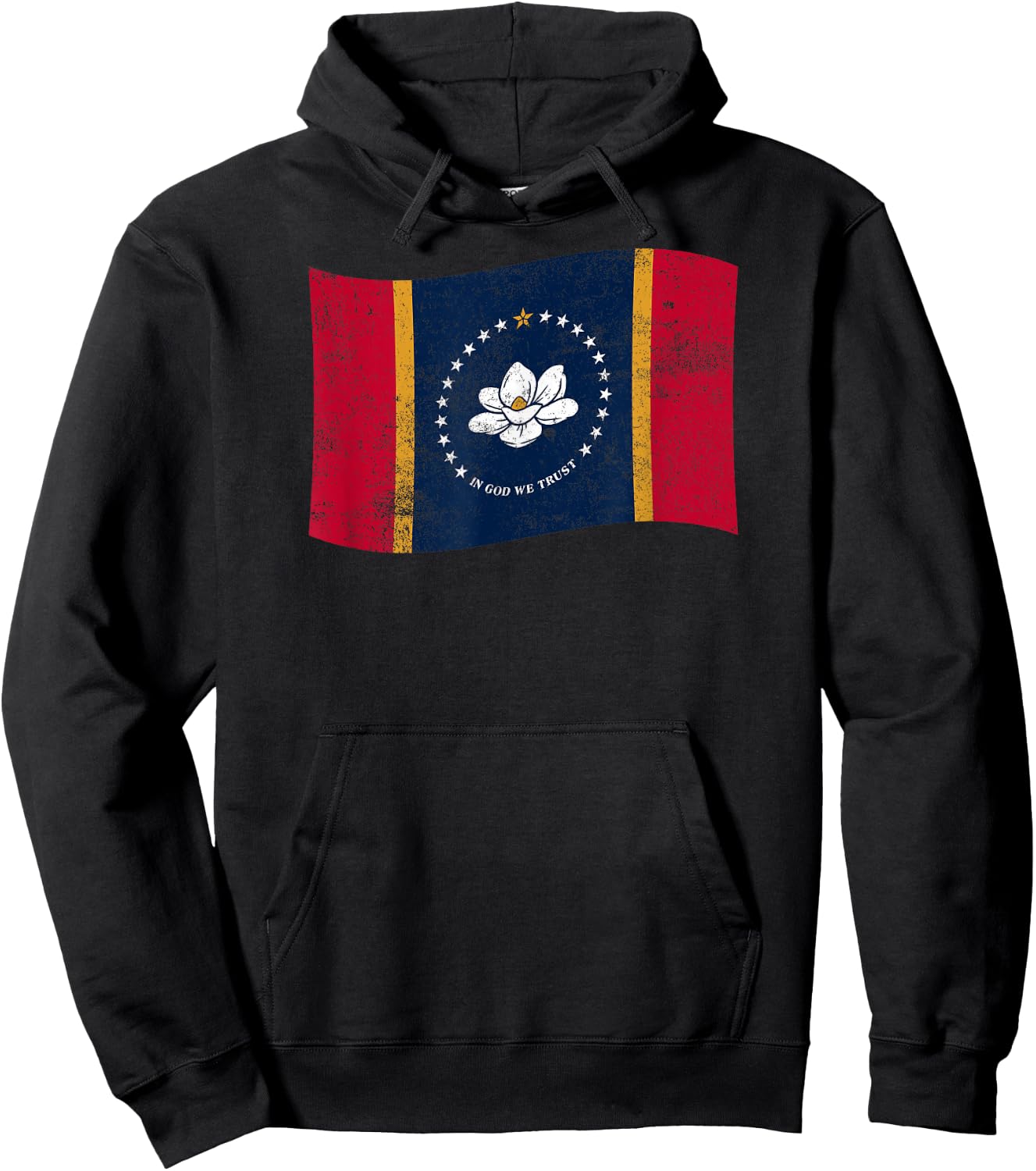 Mississippi Waving State Flag – MS Mississippian Hoodie - Hoodie | Black