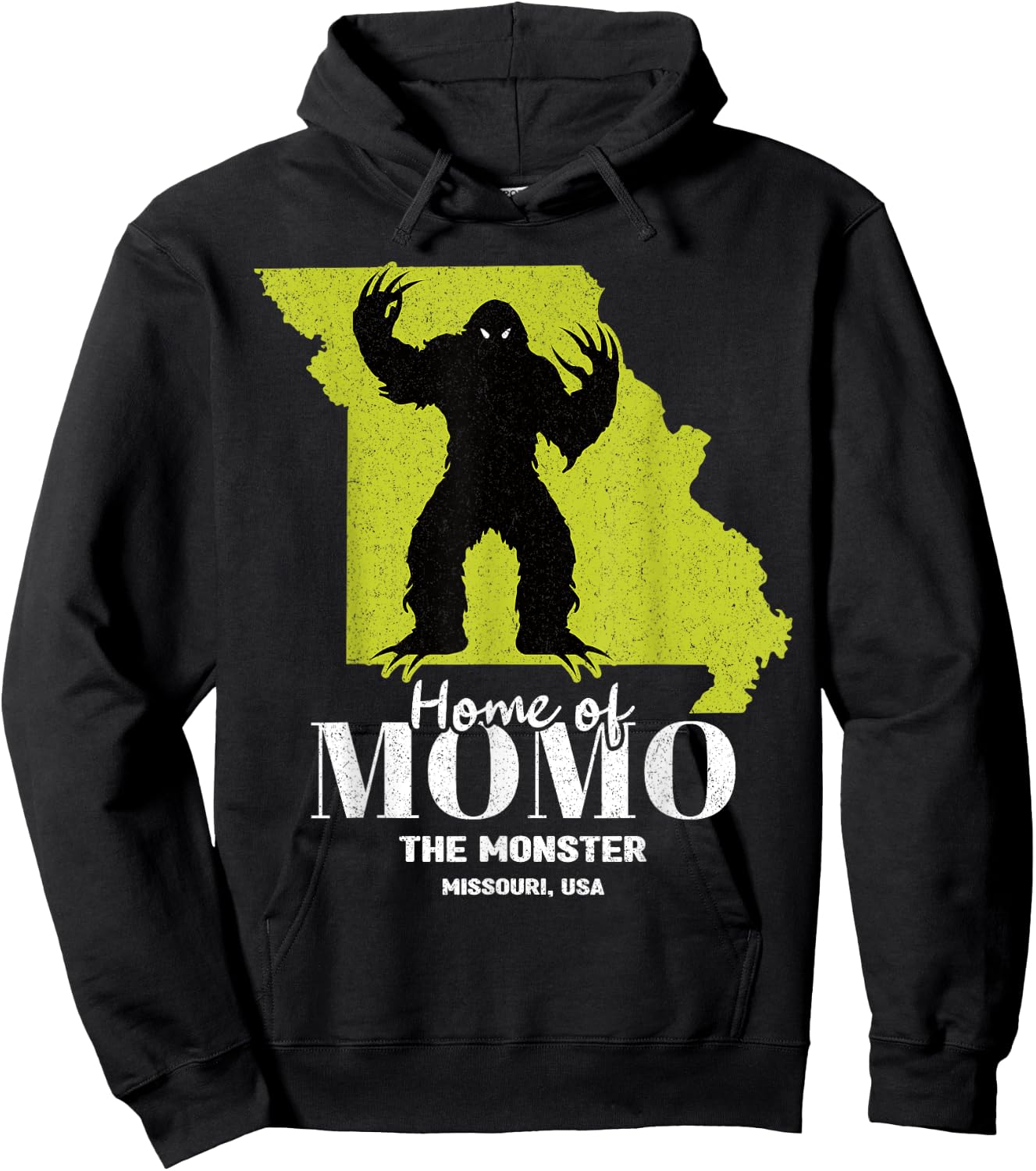 Momo The Monster Missouri State American Cryptid Hoodie - Hoodie | Black
