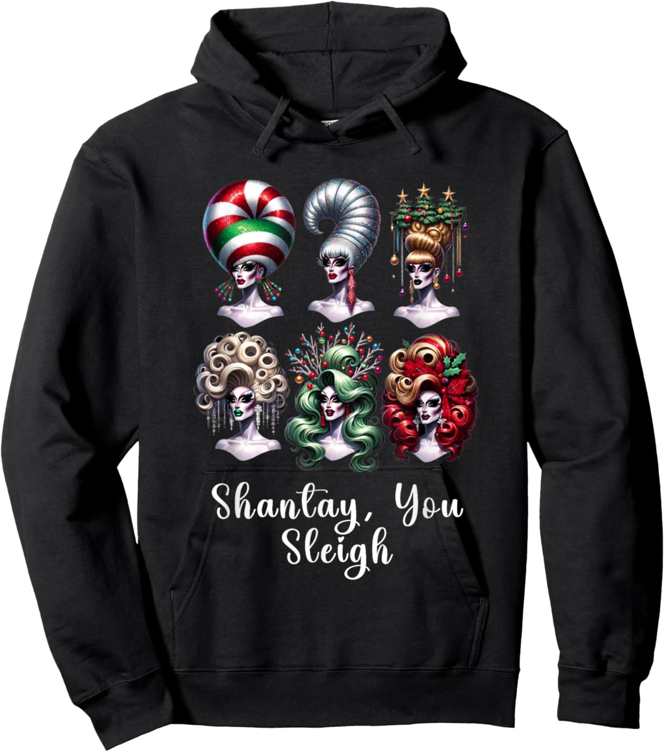 Drag Race Shantay You Stay Shandy Sleigh Christmas Holiday Hoodie - Hoodie | Black