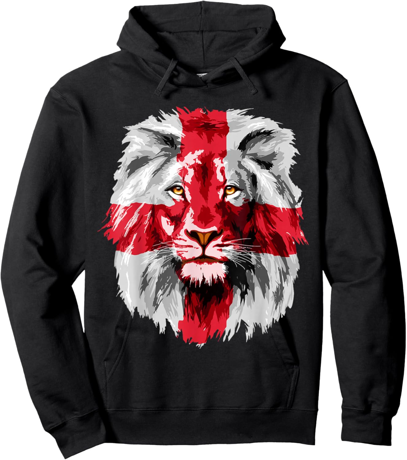 England National Flag Lion Face English England Flag Hoodie - Hoodie | Black