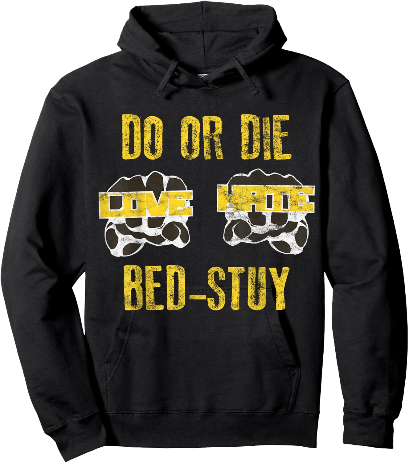 Retro 80s Do or Die Bed Stuy Hip Hop Style Hoodie - Hoodie | Black