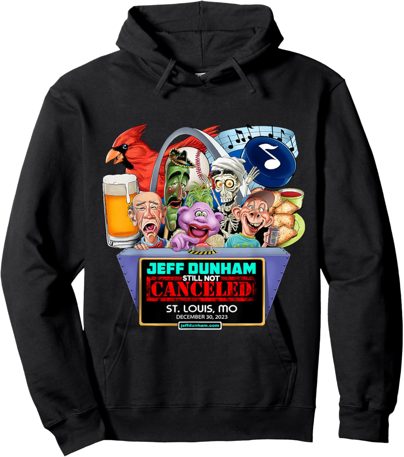 Jeff Dunham St. Louis, MO (2023) Hoodie - Hoodie | Black