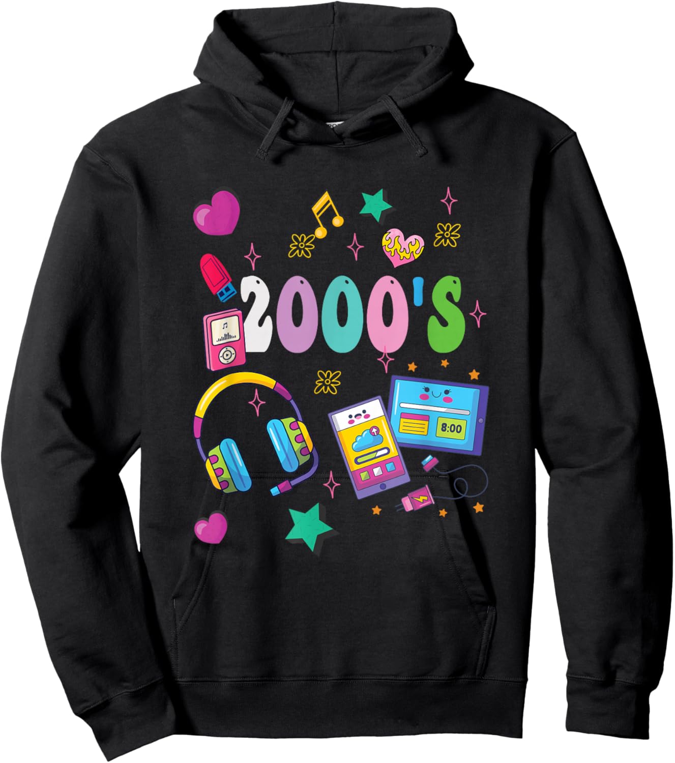 Back to the 2000's Vintage Two thousands retro 00s Hoodie - Hoodie | Black
