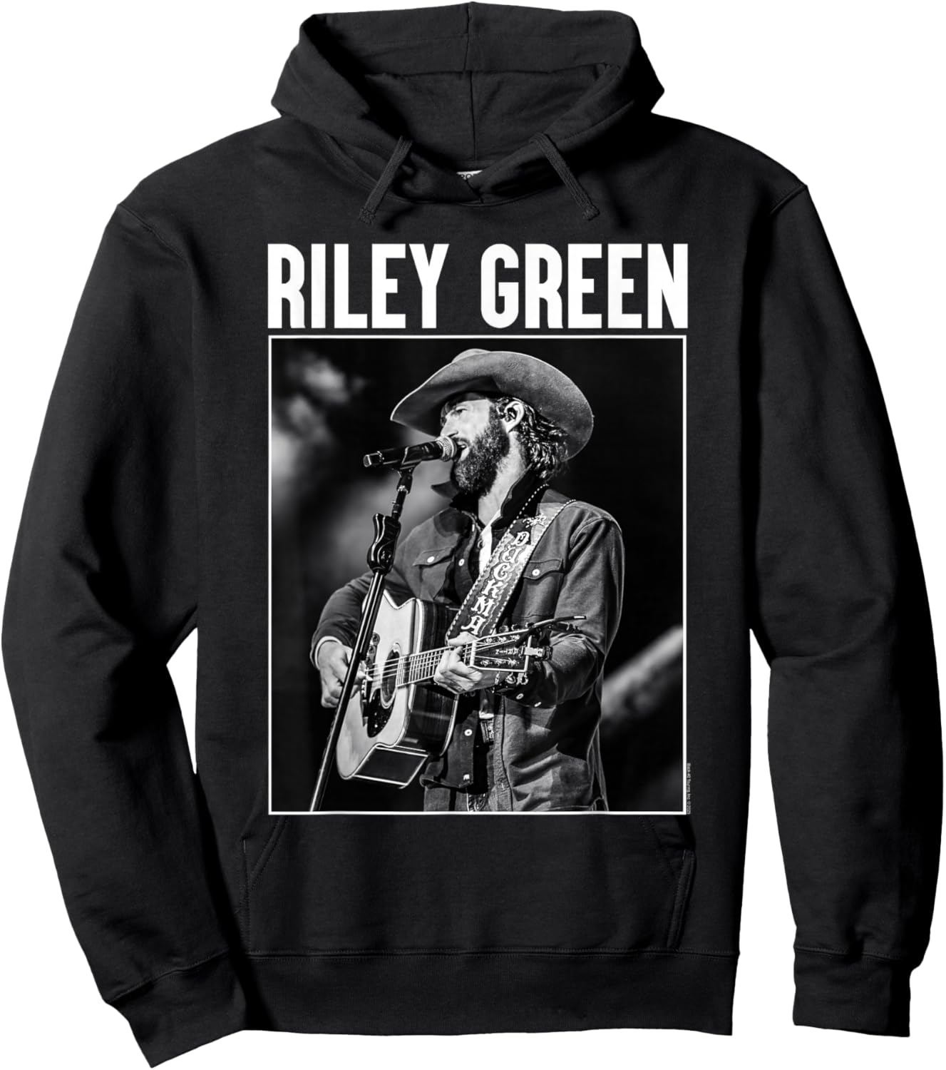 Riley Green Singing Greatest Hits Country Music Art Hoodie - Hoodie | Black
