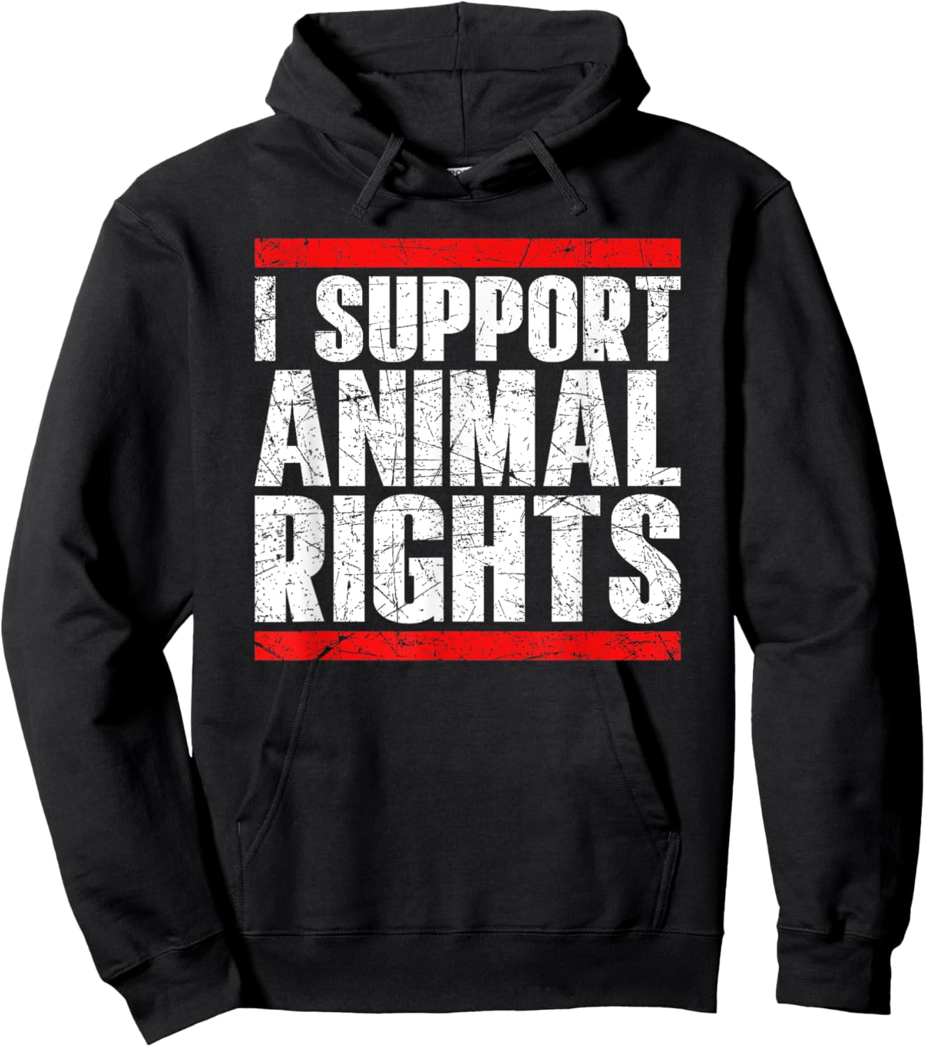 I Support Animal Rights Hoodie - Hoodie | Black