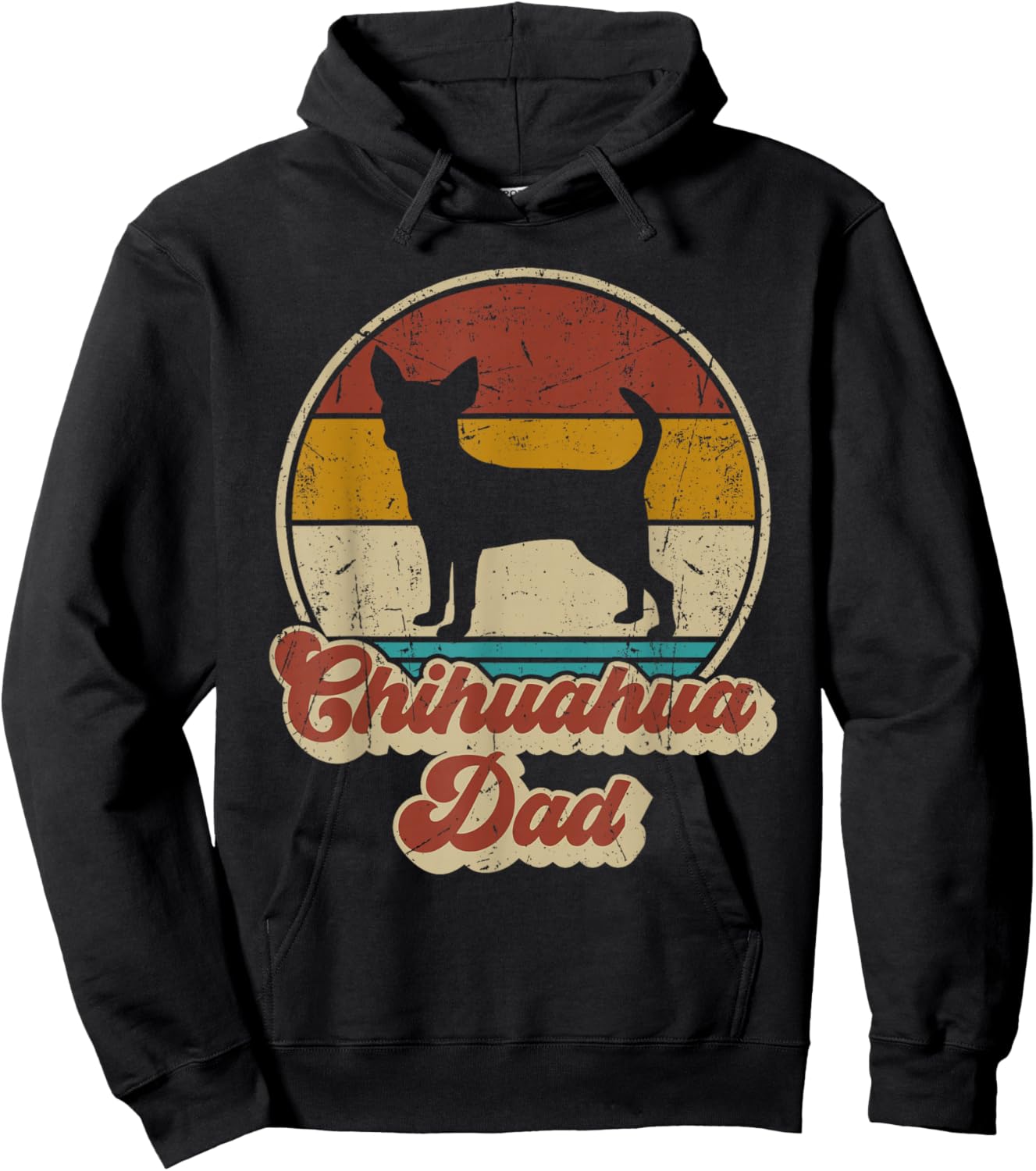 Chihuahua Dad Funny Dog Lover Gift Men Chihuahua Dog Vintage Hoodie - Hoodie | Black