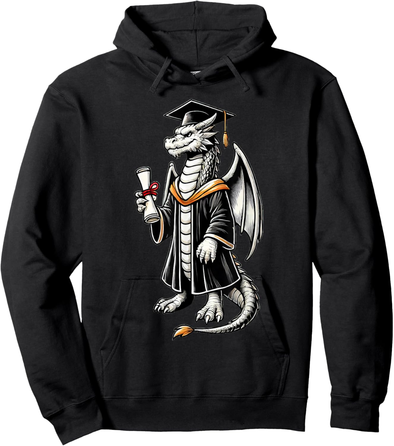 Cute Dragon Graduation Hoodie - Hoodie | Black
