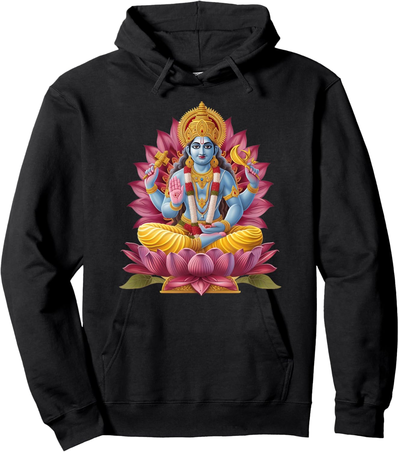 Hindu-Gott Vishnu - Vishnu Hinduismus Symbol des Schutzes Hoodie - Hoodie | Black