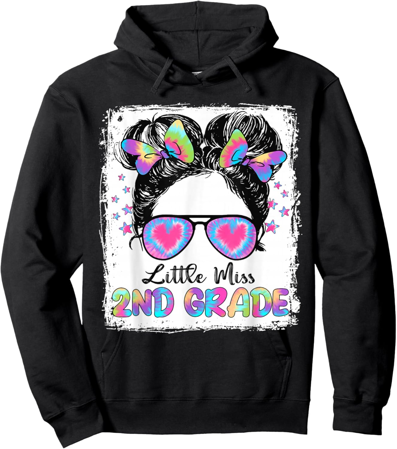 Little Miss Second Grade Girl Back To School Shirt 2nd Grade Hoodie - Hoodie | Black