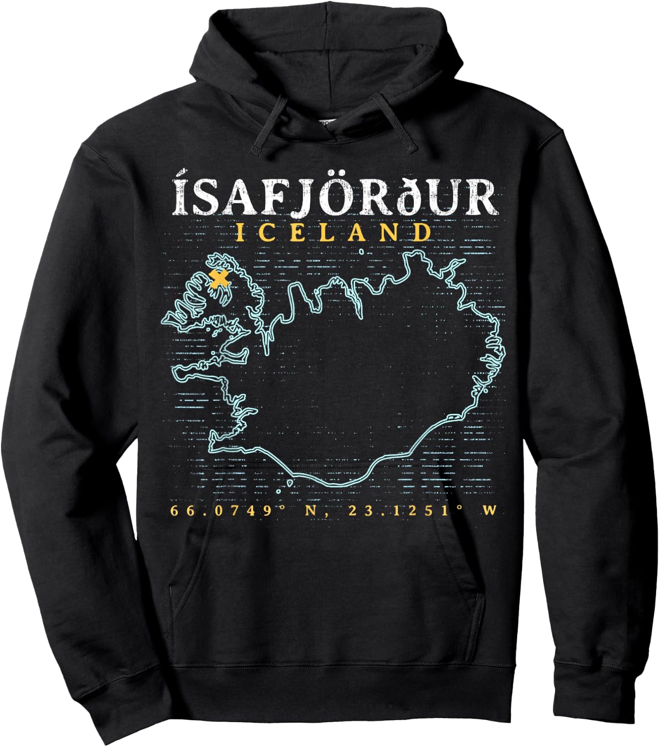 Iceland Isafjordur Hoodie - Hoodie | Black