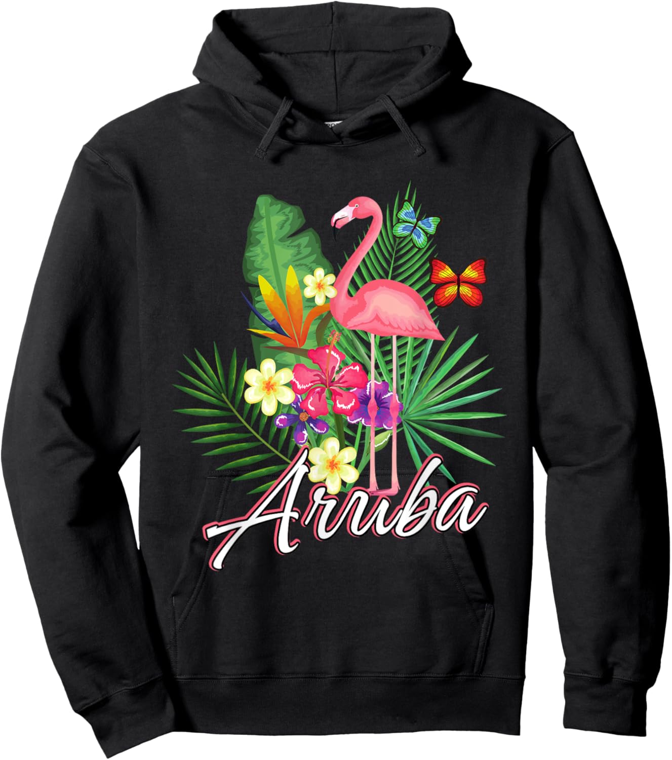 Flamingo Aruba Souvenir / Aruba Hoodie - Hoodie | Black