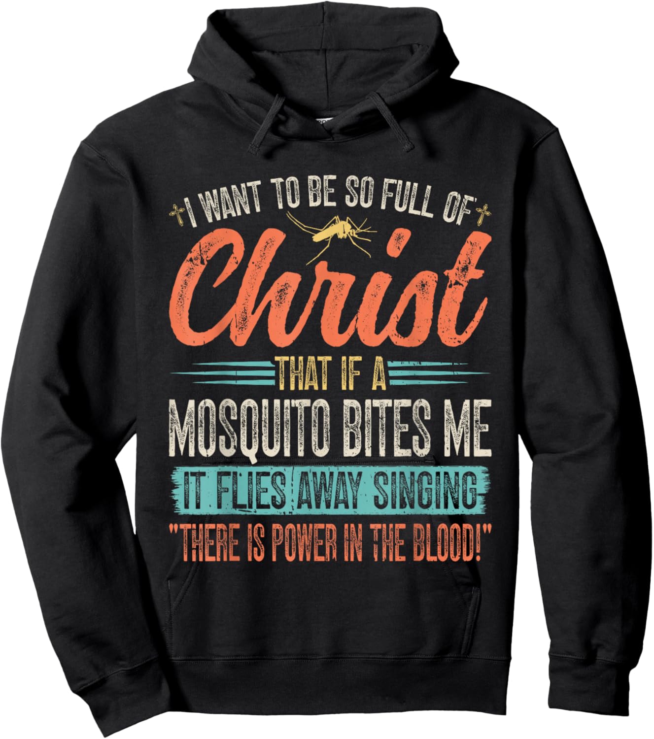 I Want To Be So Full Of Christ That If A Mosquito Bites Me Hoodie - Hoodie | Black