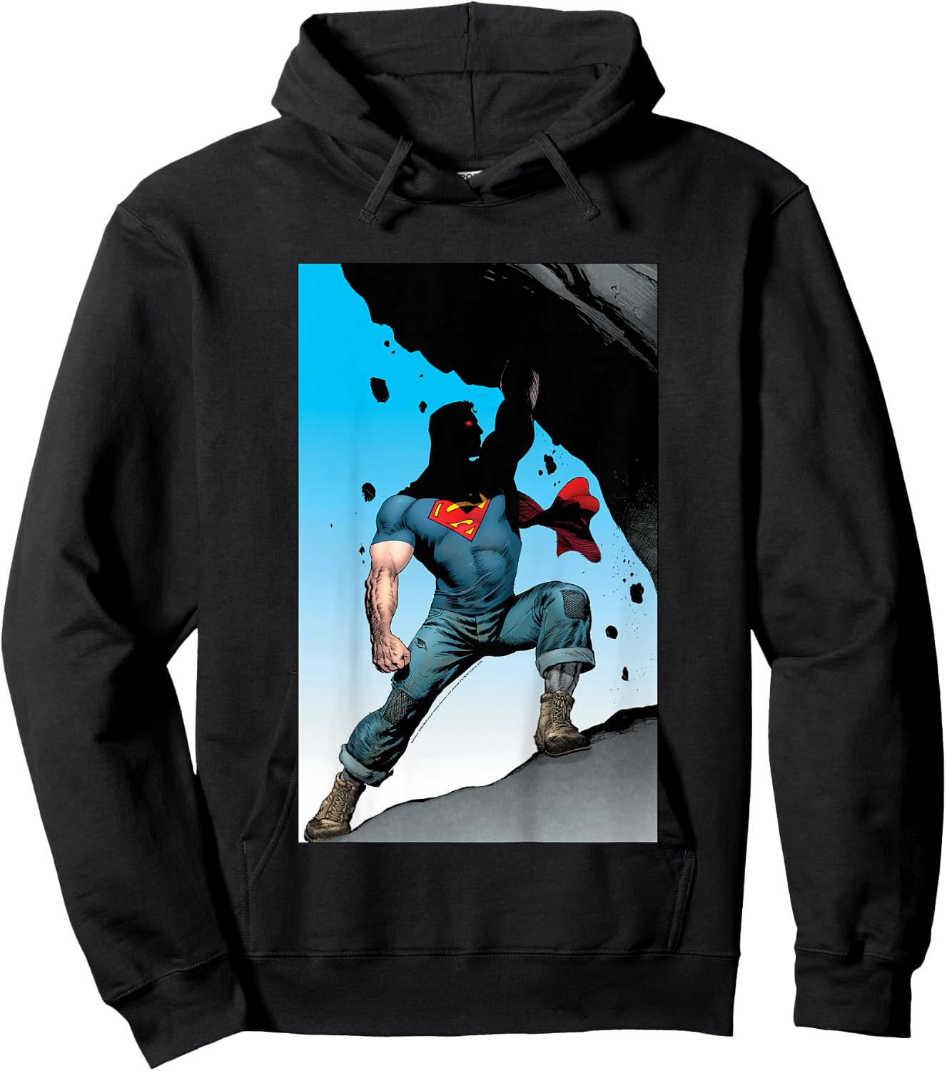 Kids DC Comics Superman Power Lift Comic Poster Hoodie - Hoodie | Black