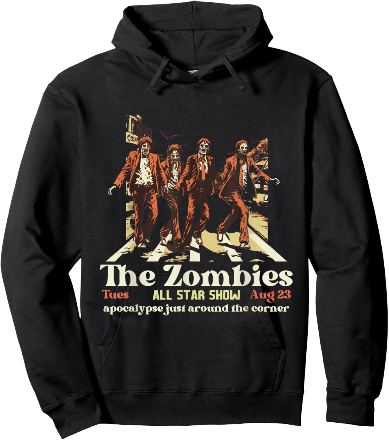 Retro The Zombies Band Concert Poster Abbey Road Show Hoodie - Hoodie | Black