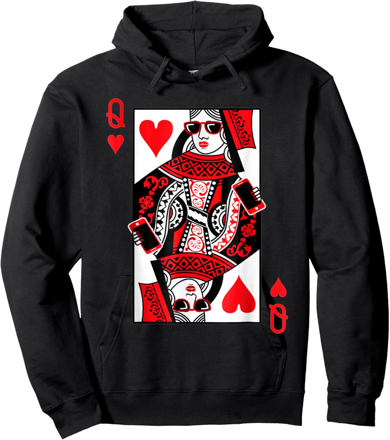 Queen of Hearts - Vintage Valentine's Day Costume Hoodie - Hoodie | Black