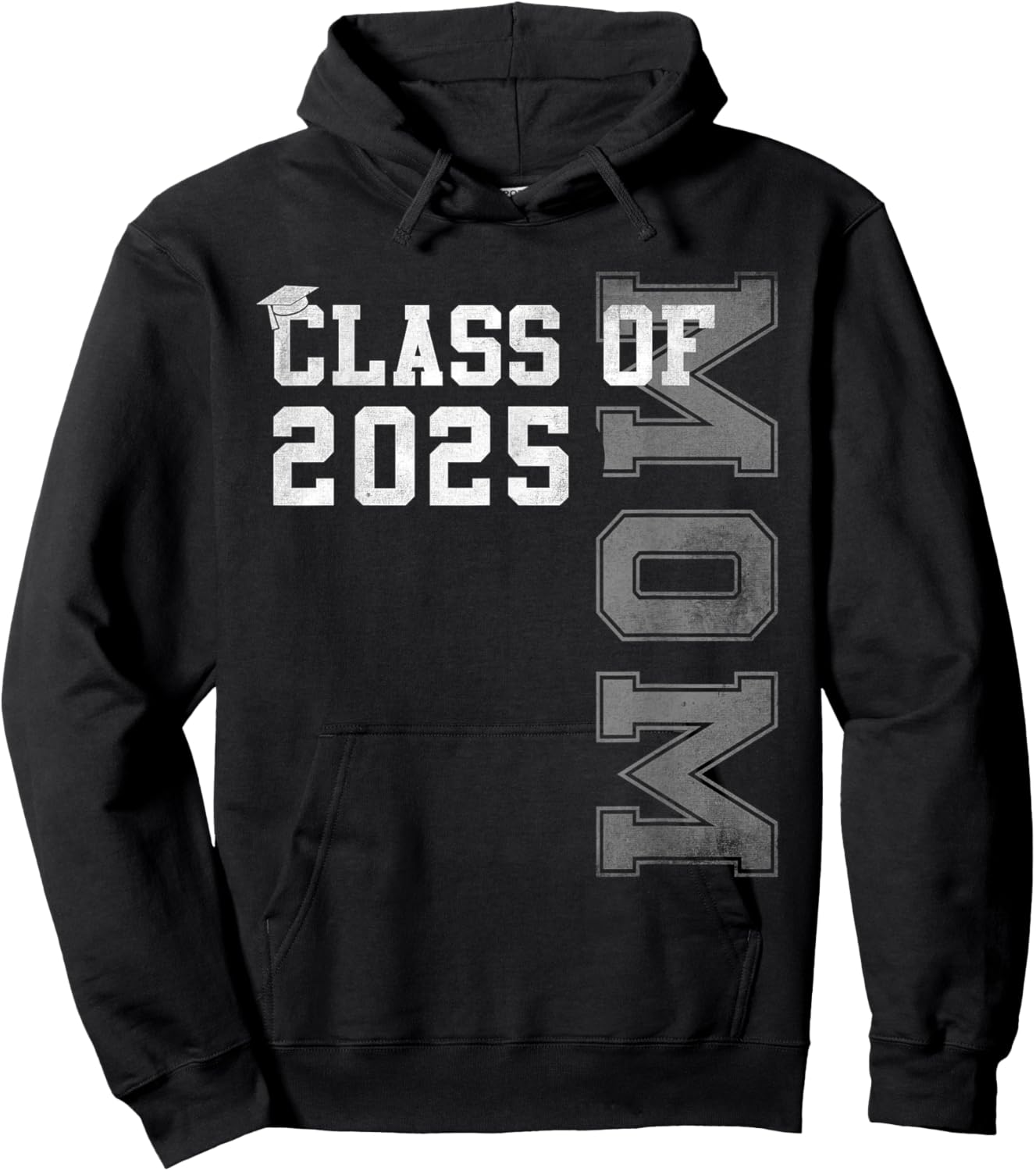 Mom Senior 2025 Proud Mom Of A Class Of 2025 Graduate Mother Hoodie - Hoodie | Black