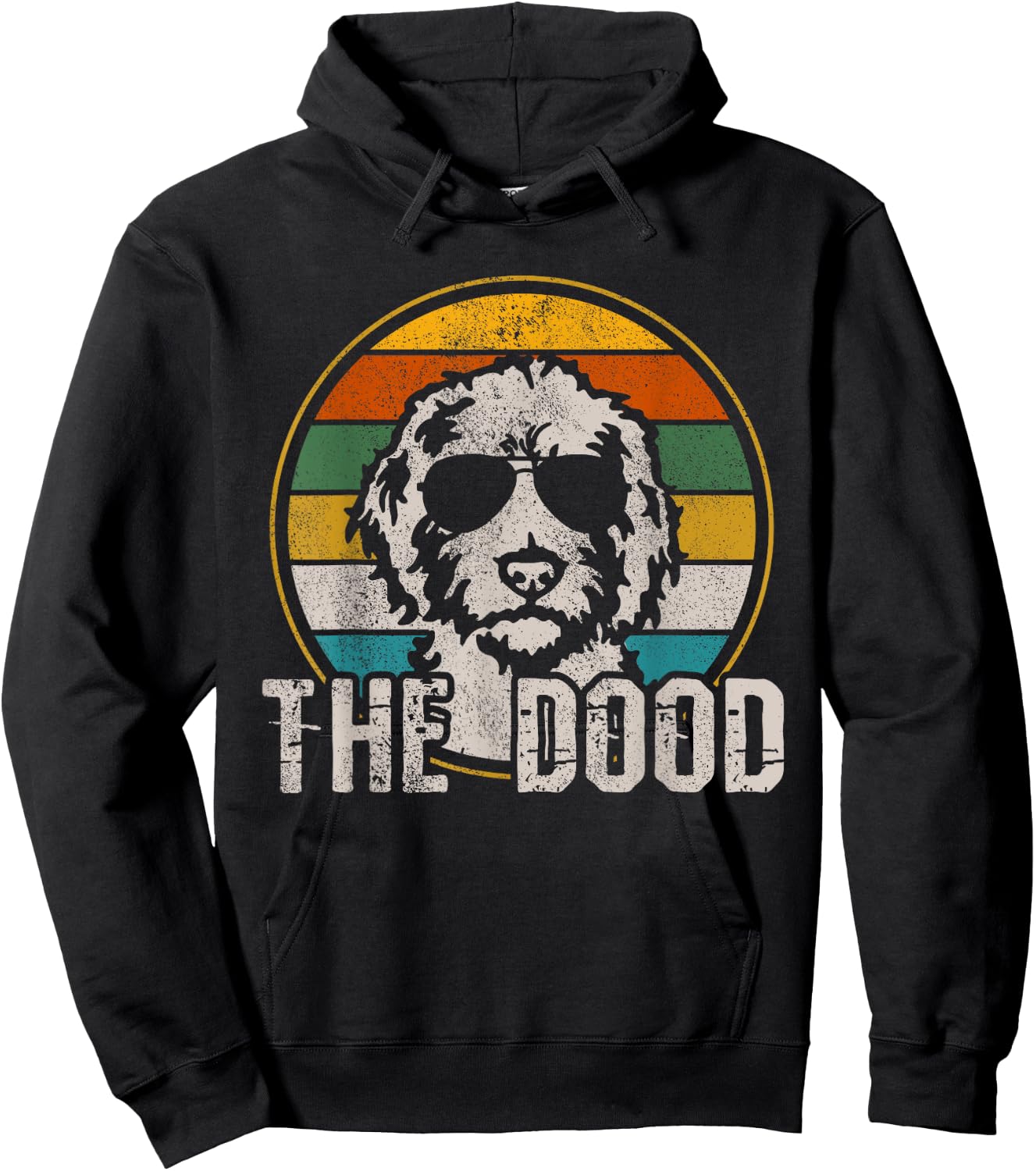 Goldendoodle - The Dood Vintage Retro Dog Women Girls Kids Hoodie - Hoodie | Black