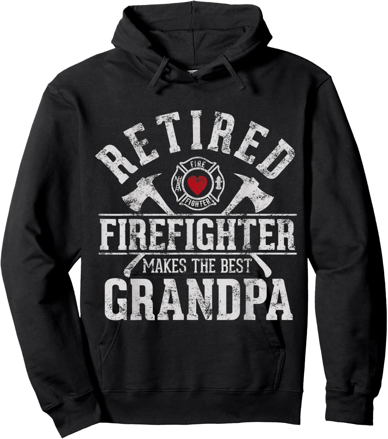 Retired firefighter makes the best grandpa Retirement gift Hoodie - Hoodie | Black