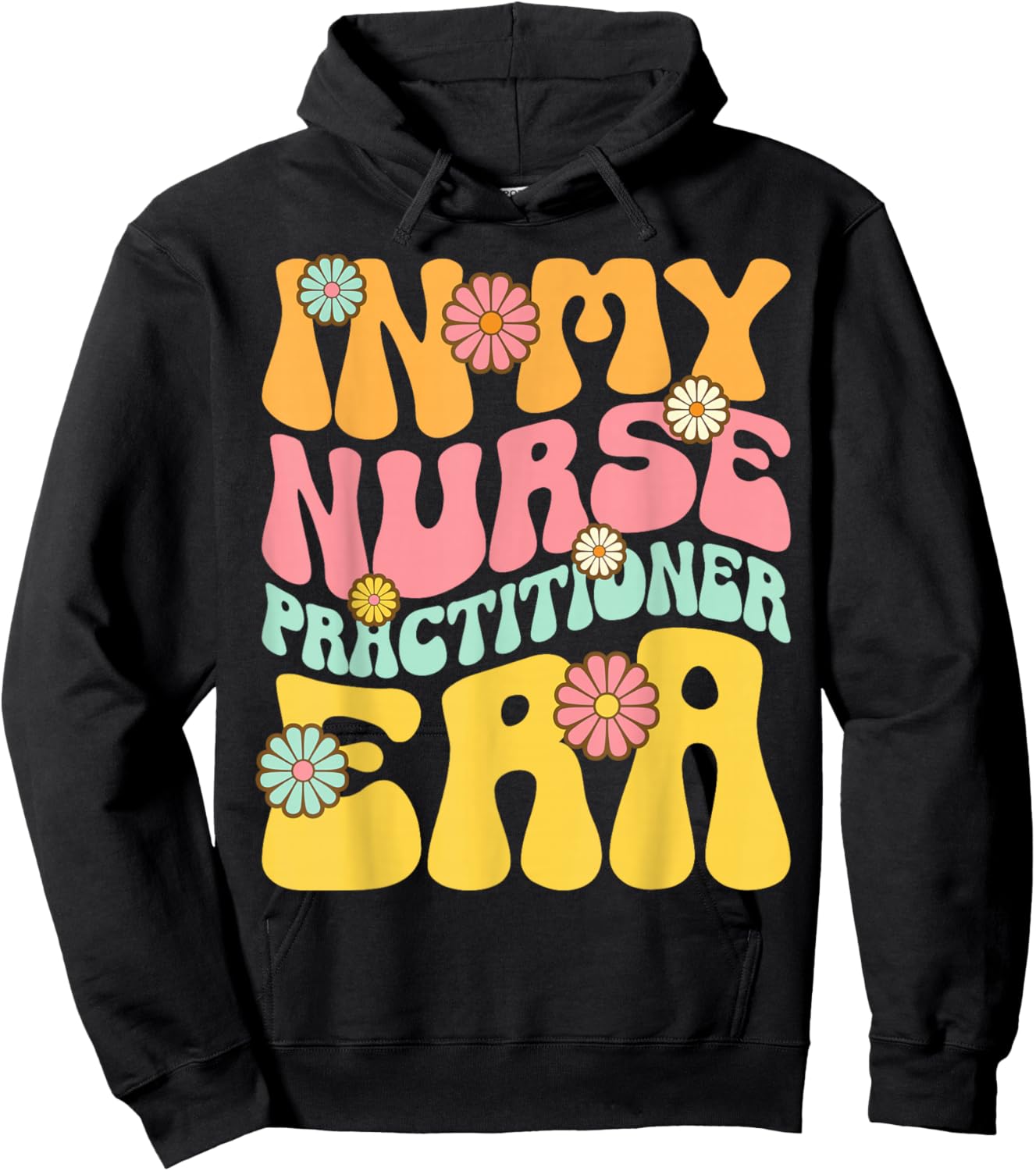 In My Nurse Practitioner Era Retro NP Nursing Hoodie - Hoodie | Black