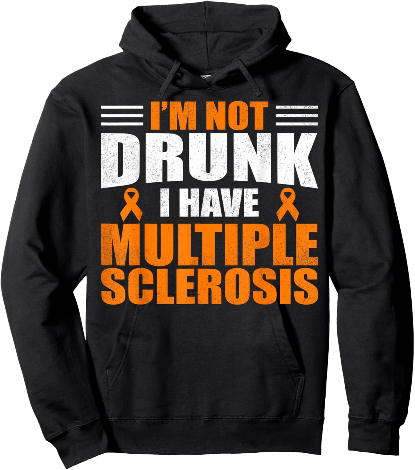 I'm Not Drunk I Have MS Multiple Sclerosis Awareness Women Hoodie - Hoodie | Black