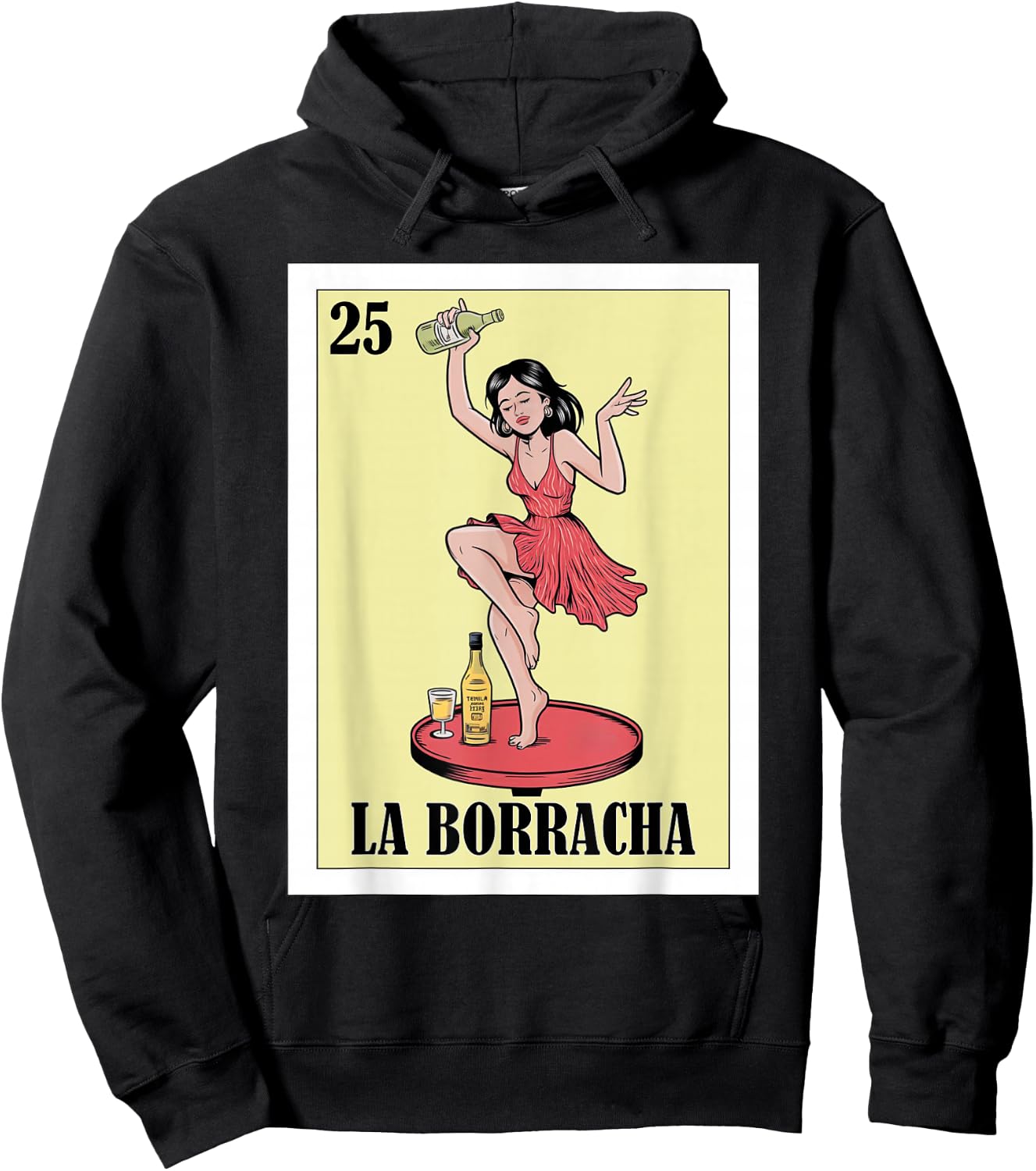 Funny Mexican Design for Parties - La Borracha Hoodie - Hoodie | Black
