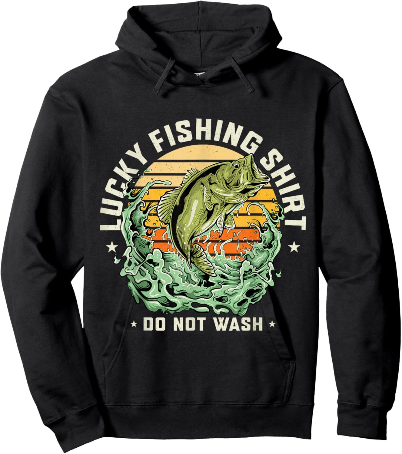 Lucky Fishing Shirt Do Not Wash Vintage Fishing Lover Gag Hoodie - Hoodie | Black