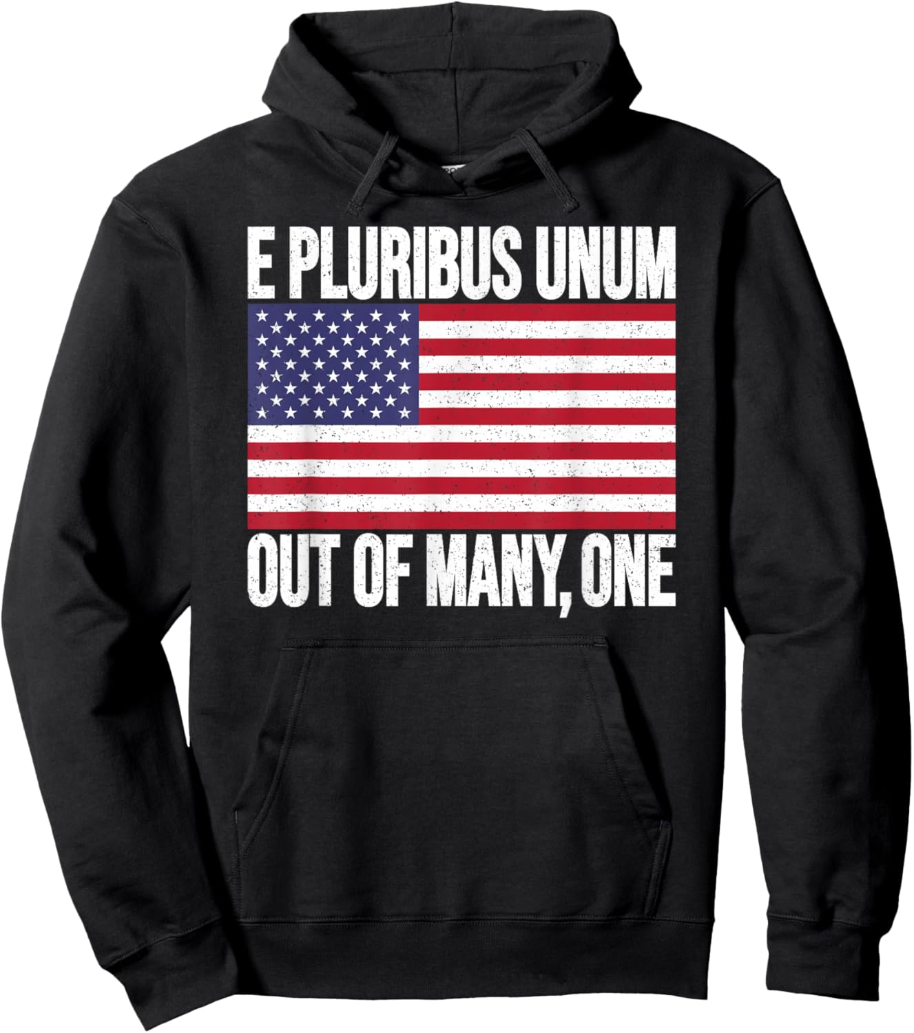 E Pluribus Unum Usa Flag Hoodie - Hoodie | Black