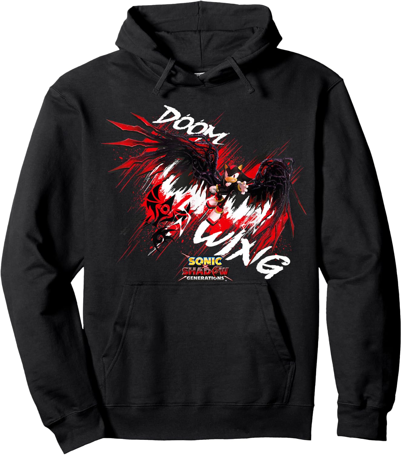 Sonic The Hedgehog, Sonic X Shadow Generations - Doom Wing Hoodie - Hoodie | Black