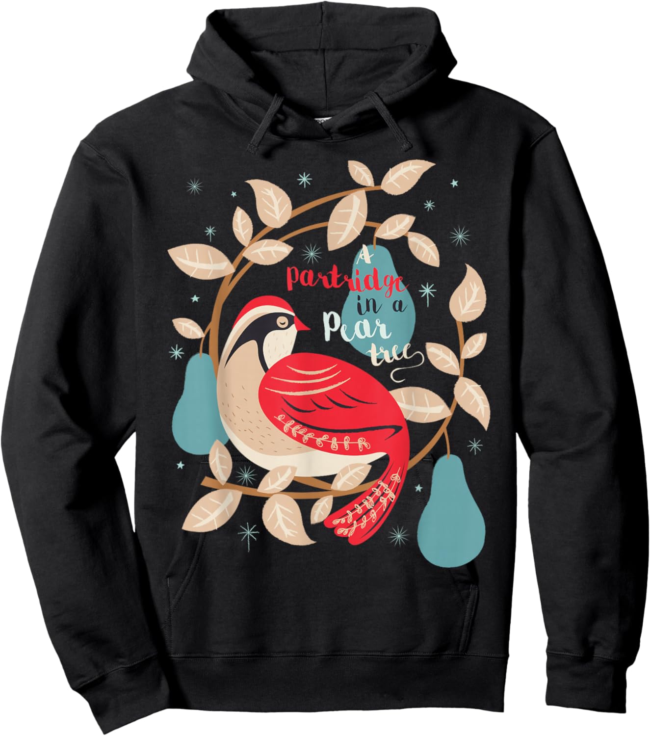 Partridge In A Pear Tree 12 Days Christmas Song My True Love Hoodie - Hoodie | Black