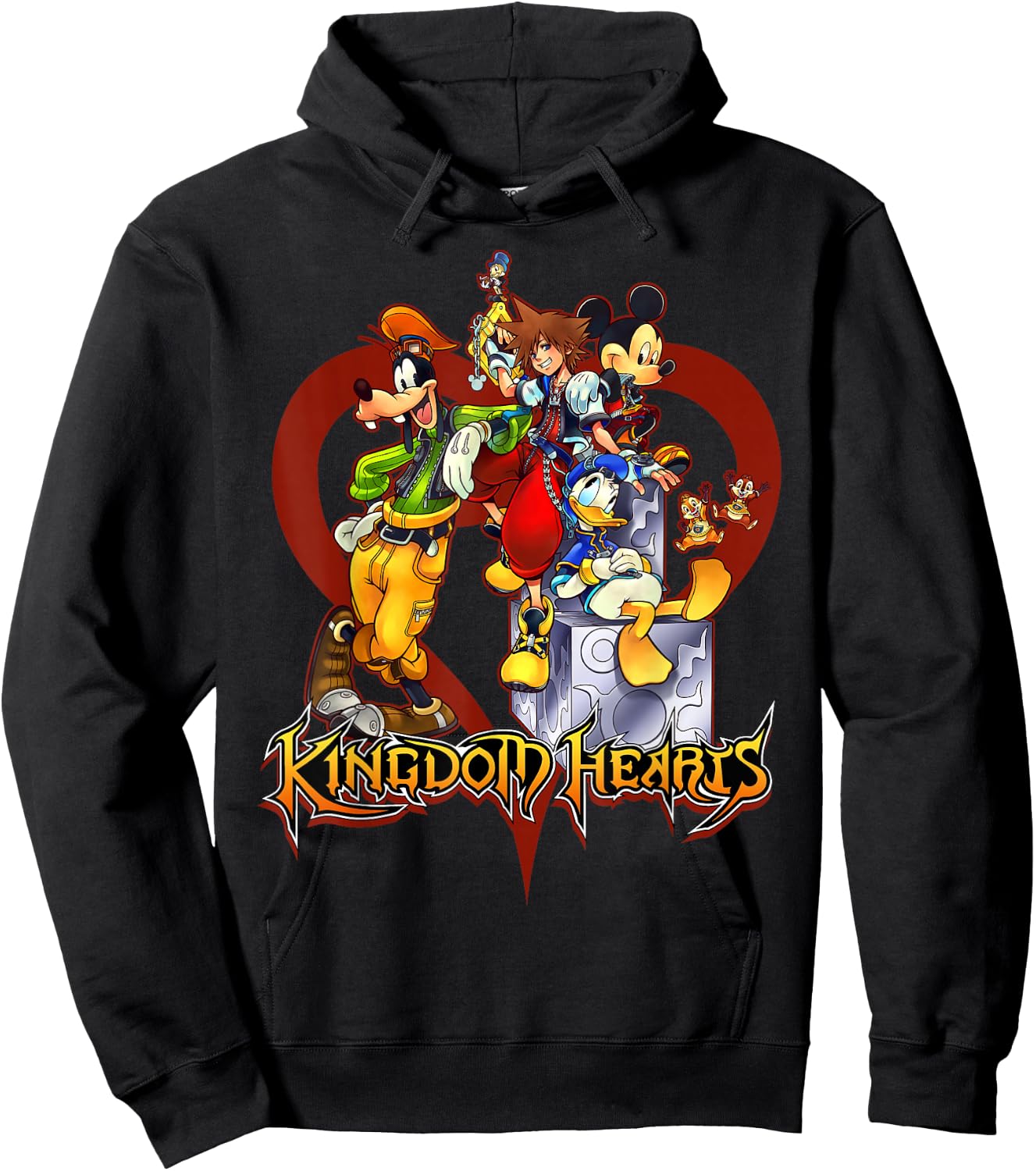 Kingdom Hearts - Sora Mickey Donald Goofy Hoodie - Hoodie | Black