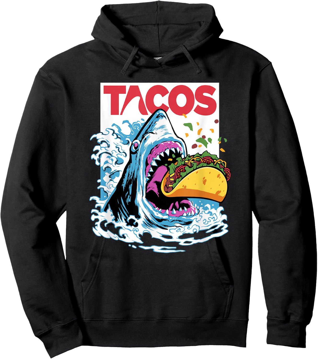 Shark Tacos Fish Taco Tuesday | Cinco De Mayo Foodie Gift Hoodie - Hoodie | Black
