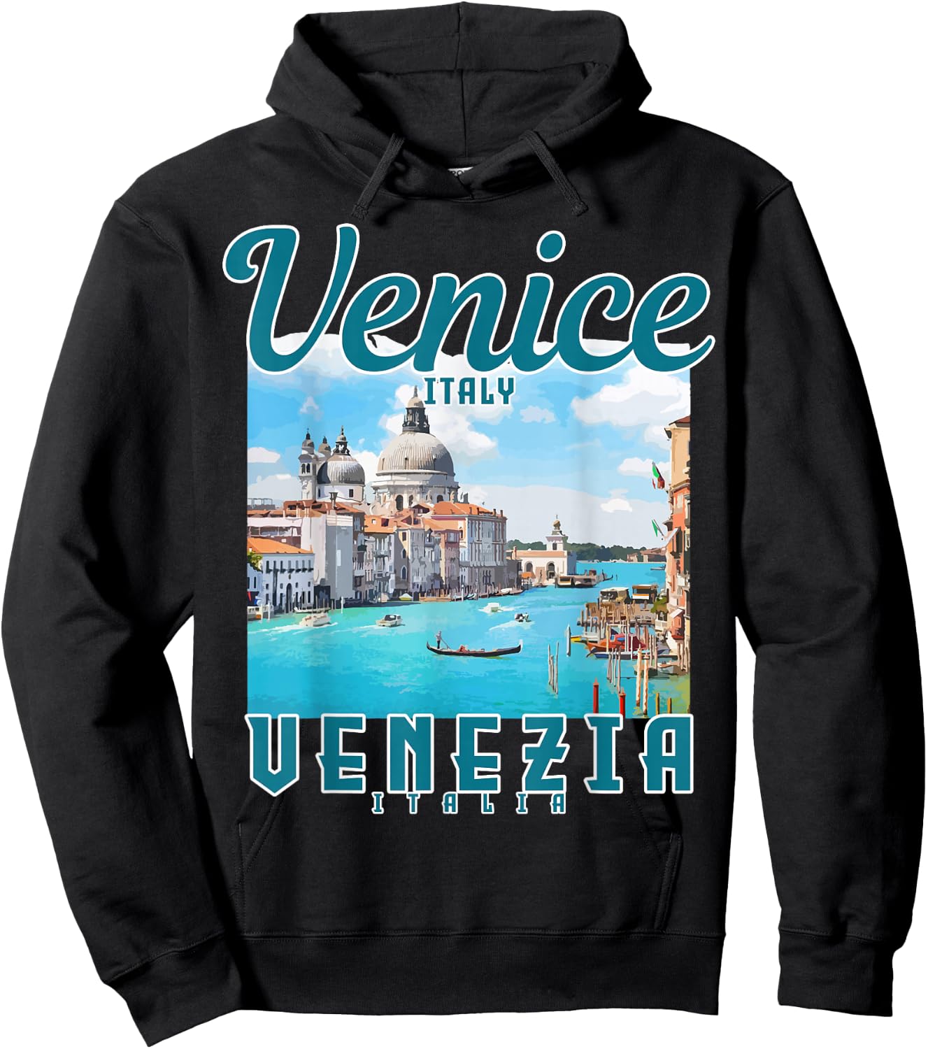 Venice Italy Venice Vintage Souvenir Hoodie - Hoodie | Black