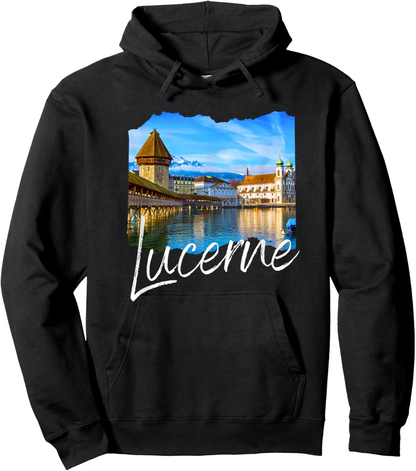Lucerne Switzerland Souvenir Lucerne Hoodie - Hoodie | Black