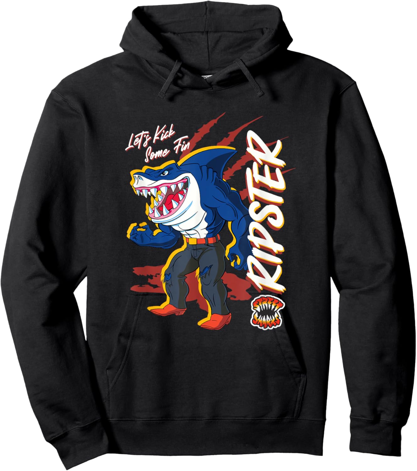 Street Sharks - Ripster Let's Kick Some Fin Hoodie - Hoodie | Black